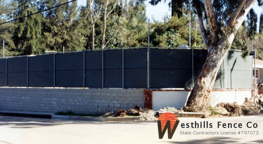 Galvanzied chain-link with solid vinyl