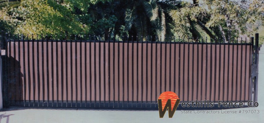 Aristocrat iron fence with solid metal
