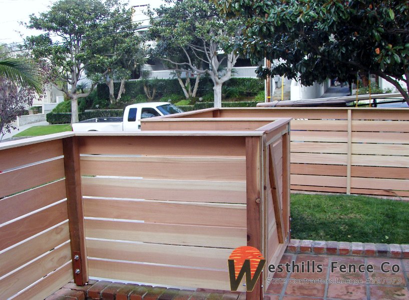 Horizontal S1S redwood boards