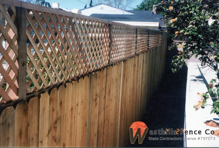 Diamond lattice on the top of the fence
