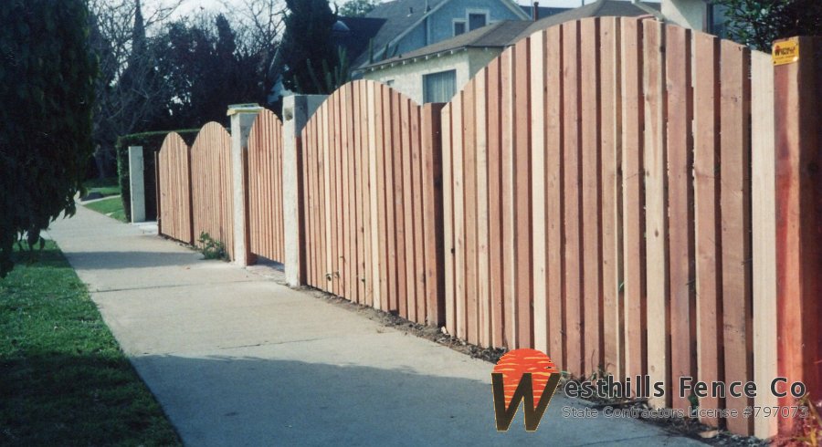 Picket arch fence