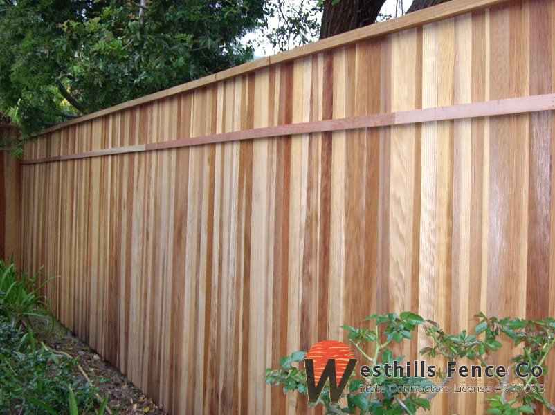 Tongue and groove redwood with cap