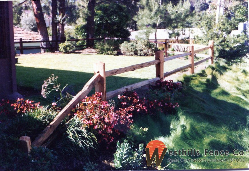 Split rail fence