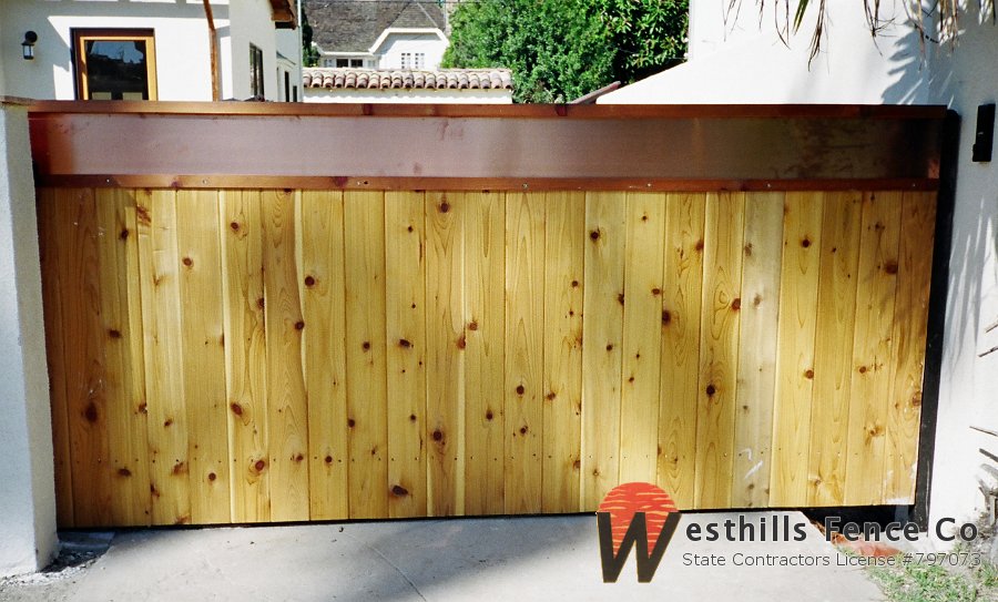 Cedar tongue and groove swing gate
