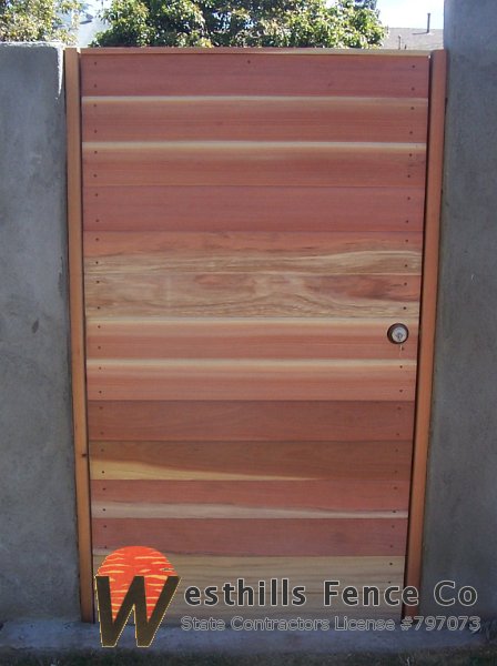 Horizontal tongue and groove walk gate