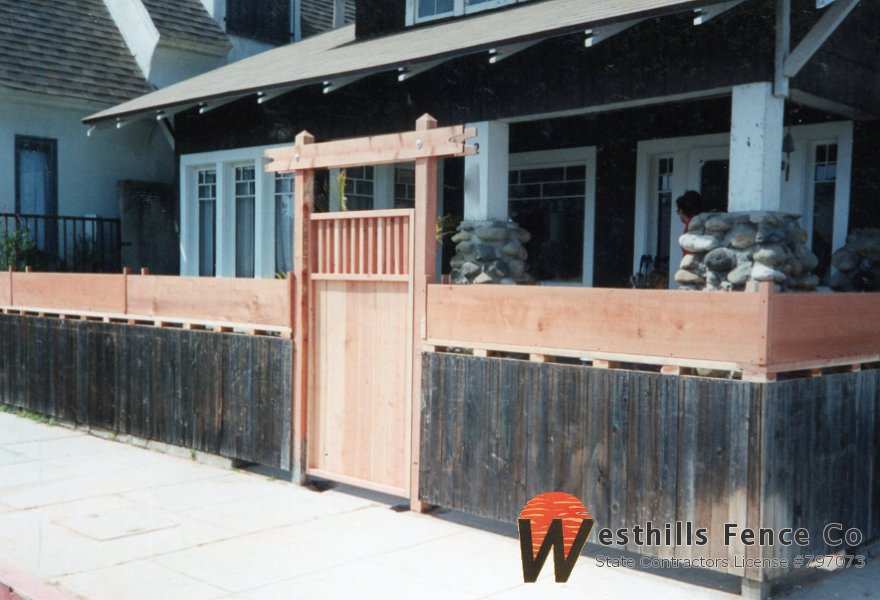 Wood fence and gate