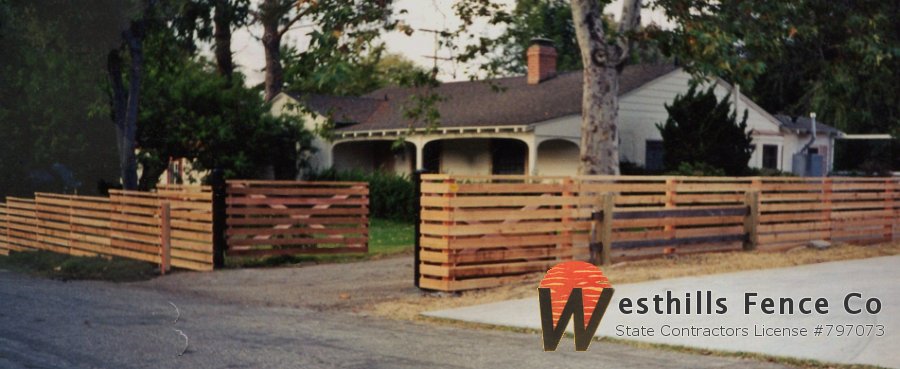 Horizontal 1x4 fence