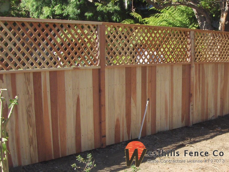 Tongue and groove with redwood diamond lattice